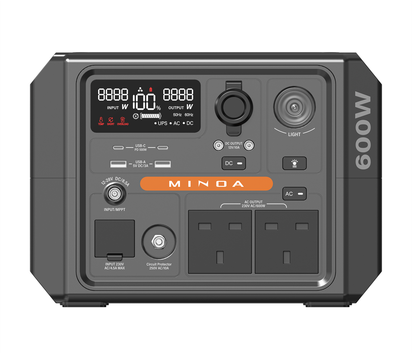 Ares Power Minoa 600W Portable Power Station and 200W Solar Panel